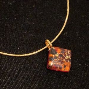 Vermeil Chain with Dichoric Fused Pendant